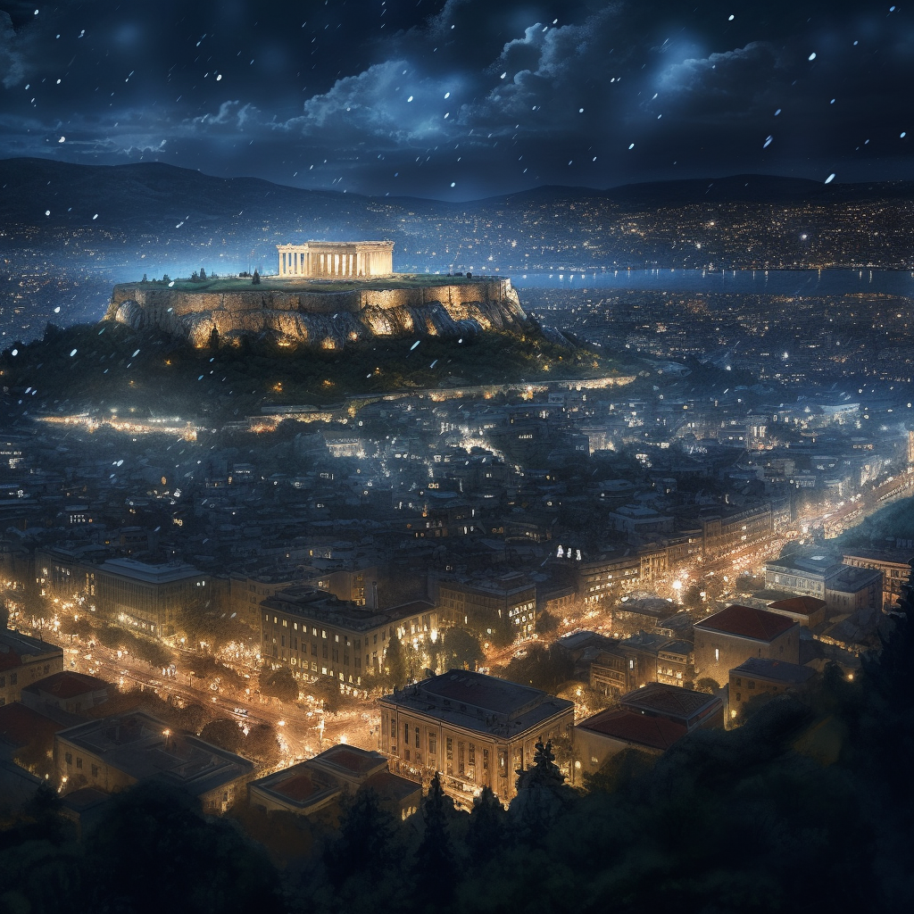 Athens by night