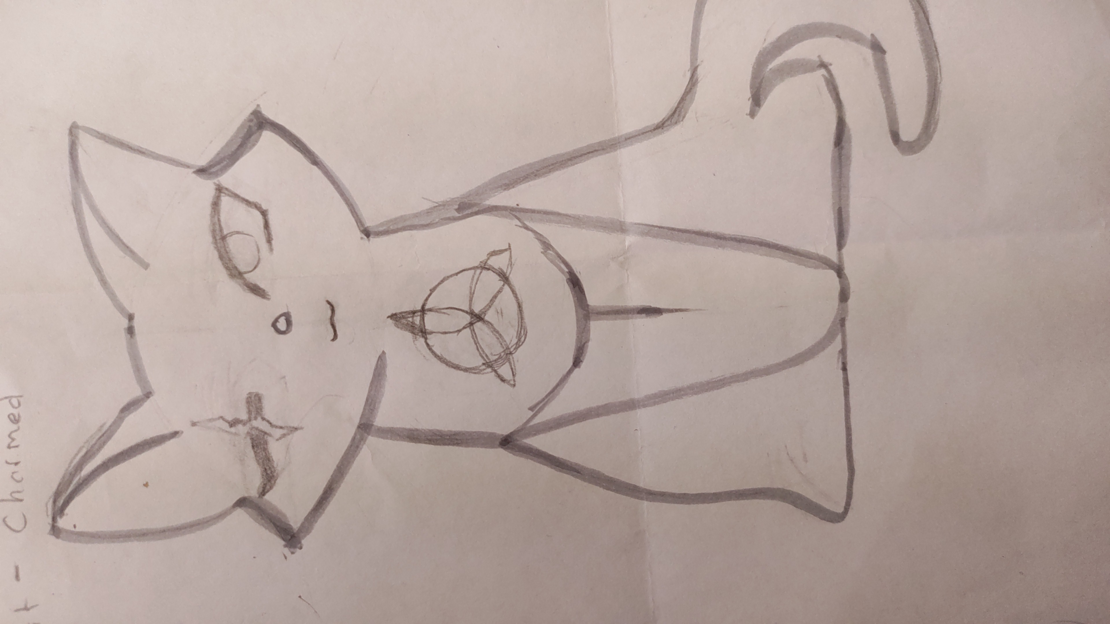 Intento de dibujo de un gato
