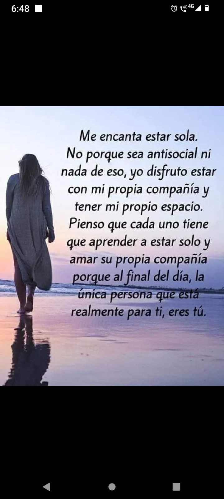 Me encanta estar sola