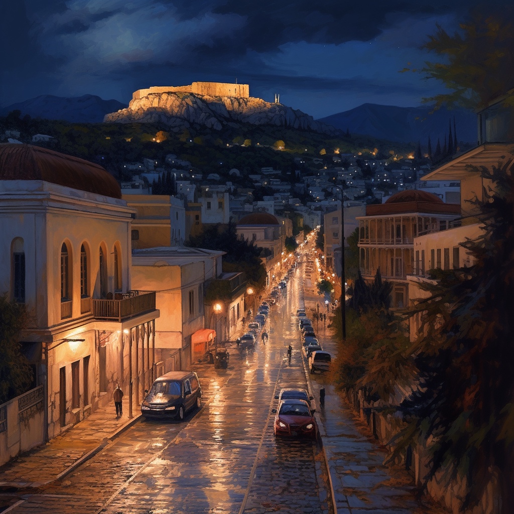 Athens by night