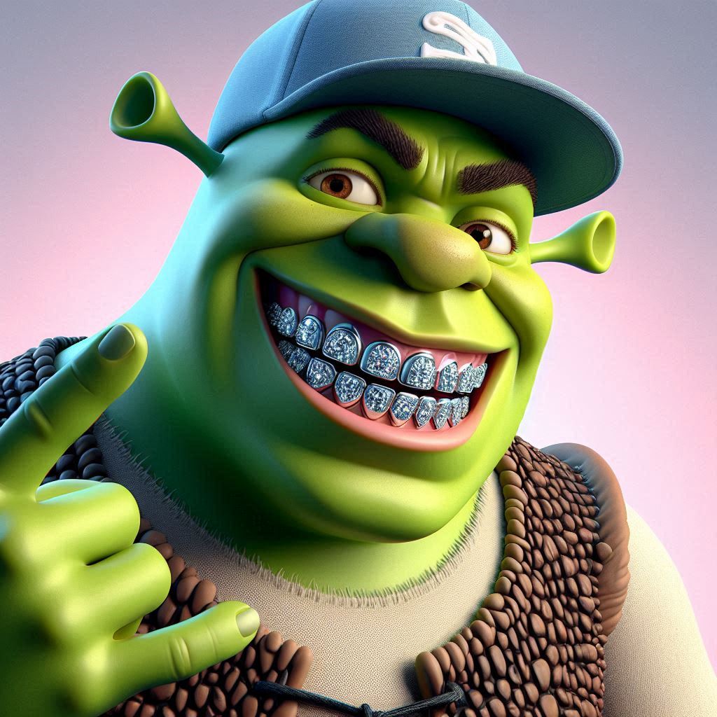 Shrek con grillz