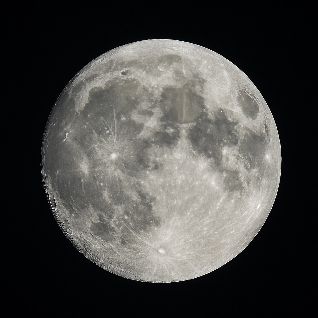 Moon's clear beauty