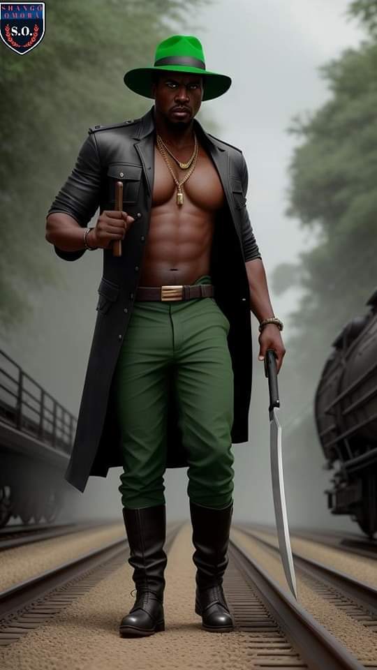 Oggún el guerrero, herrero y creador de cualquier tipo de arma para la guerra