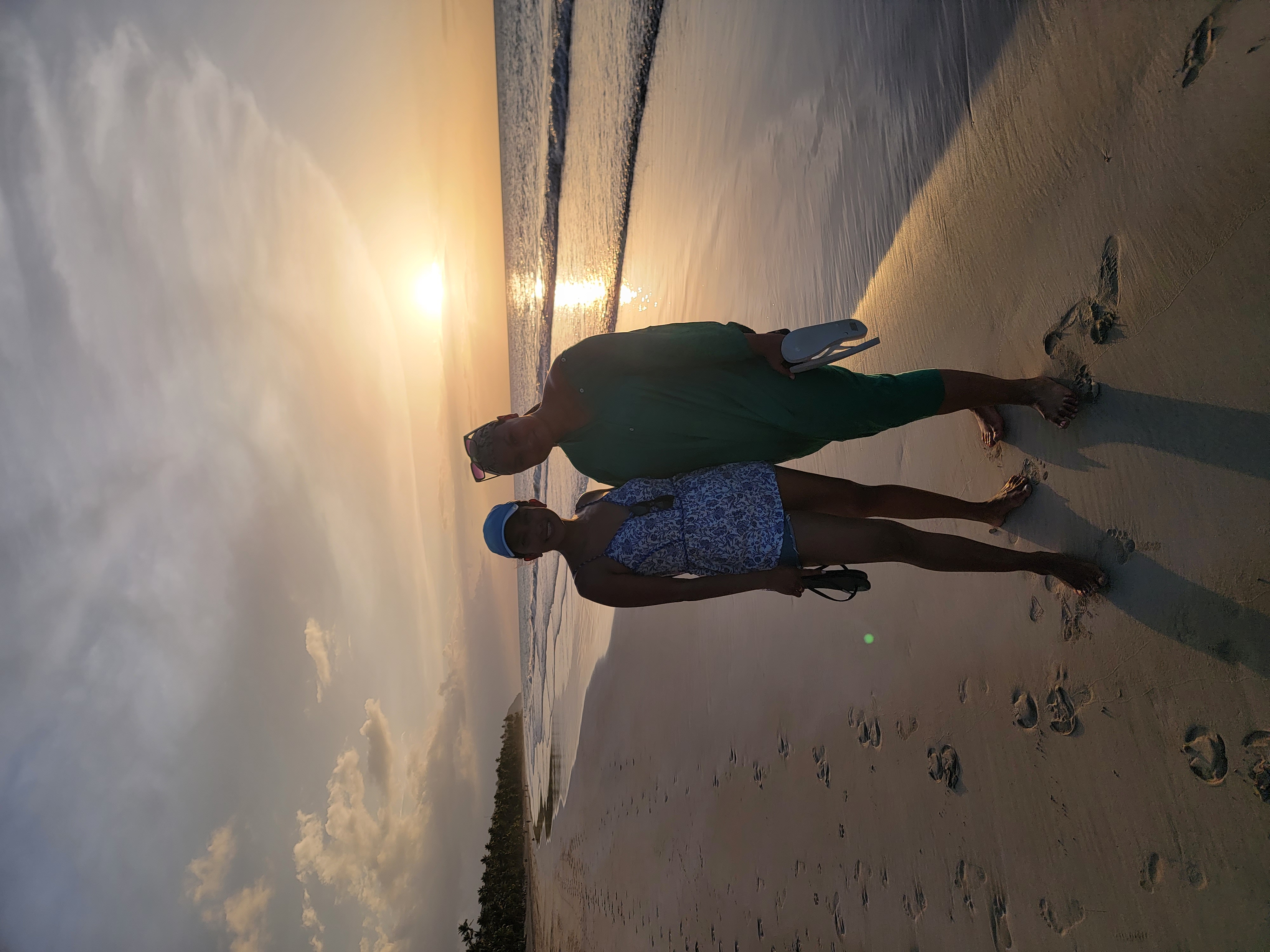Beach kissed by the setting sun