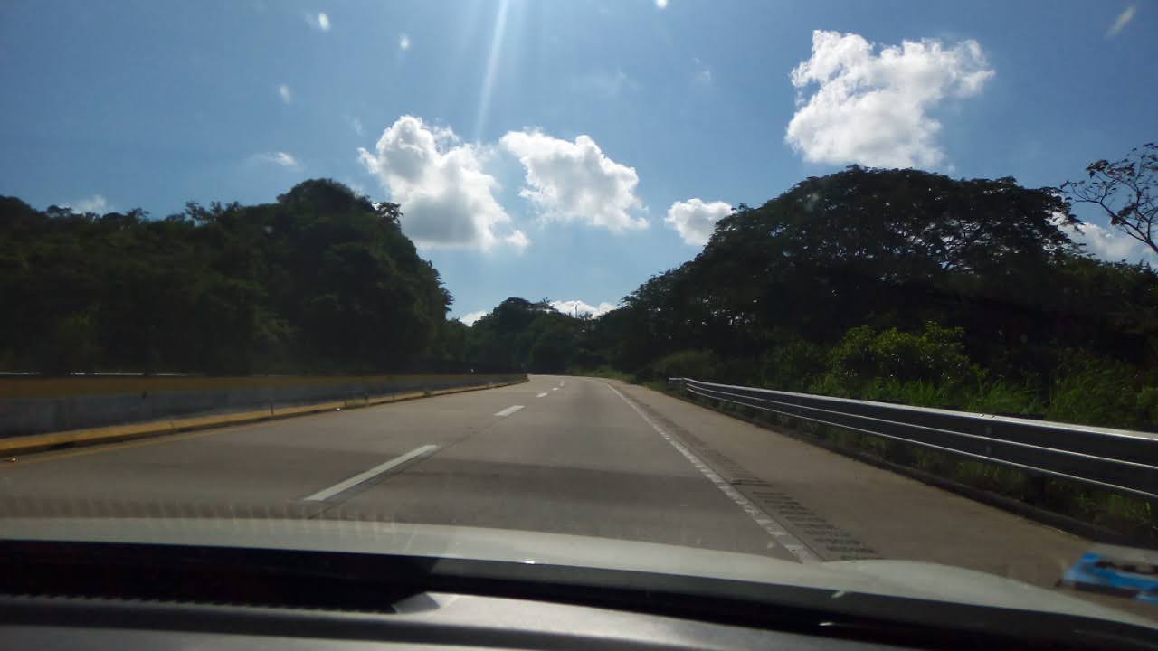 Beautiful sky on the road
