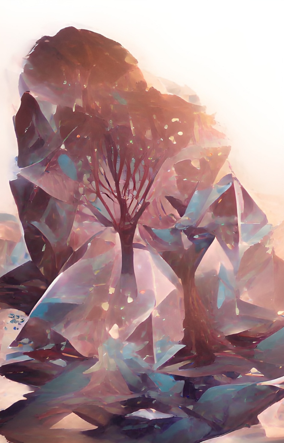 Bosque en el cristal