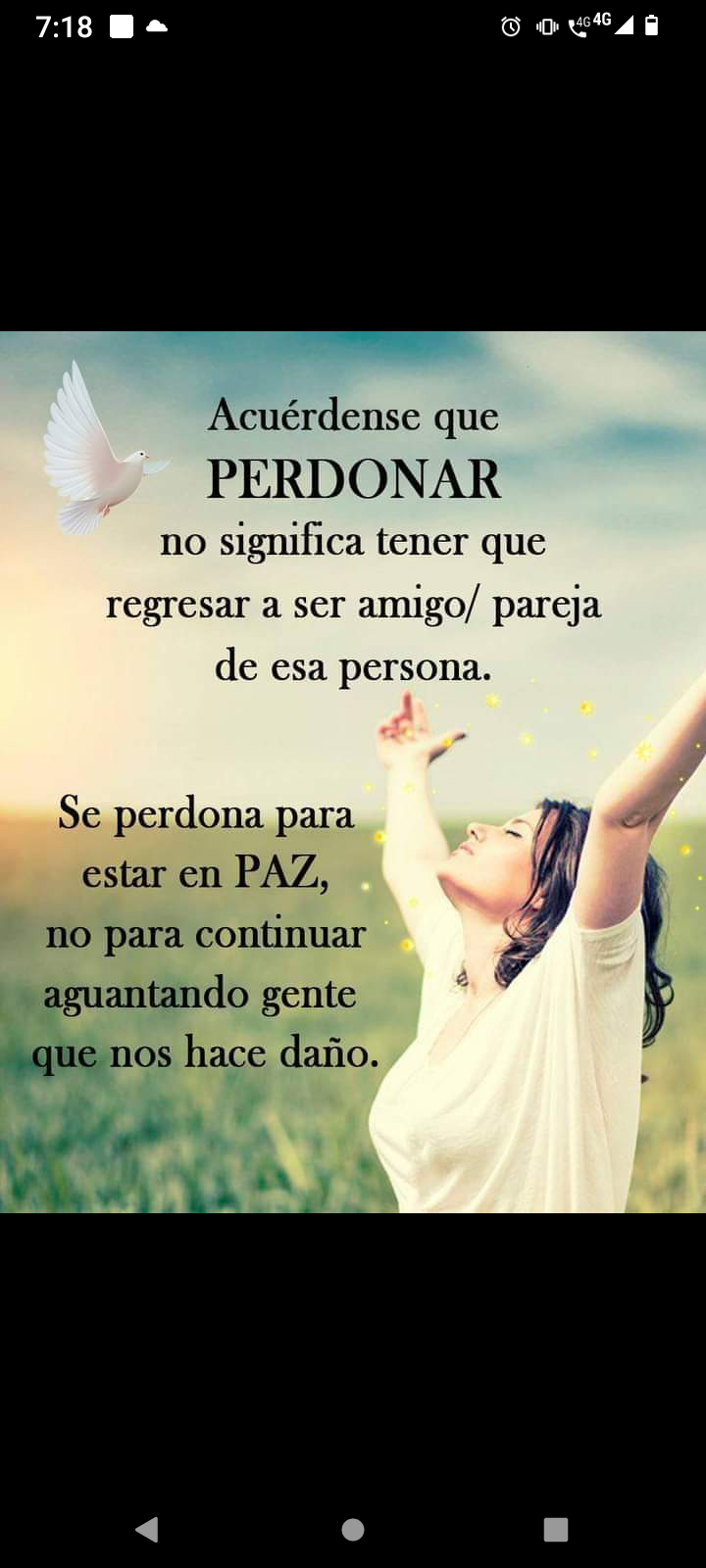 Se perdona para estar en paz