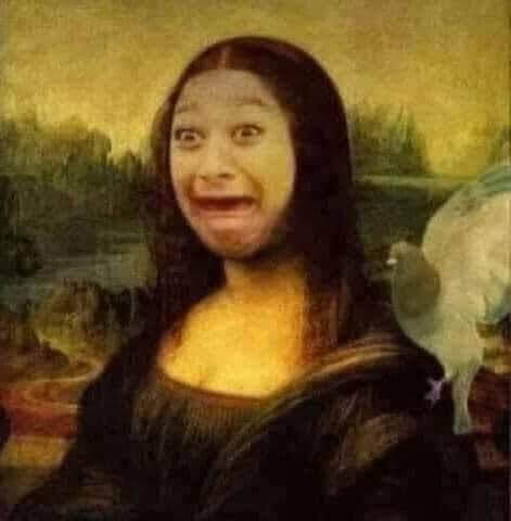 Mona liza espantada