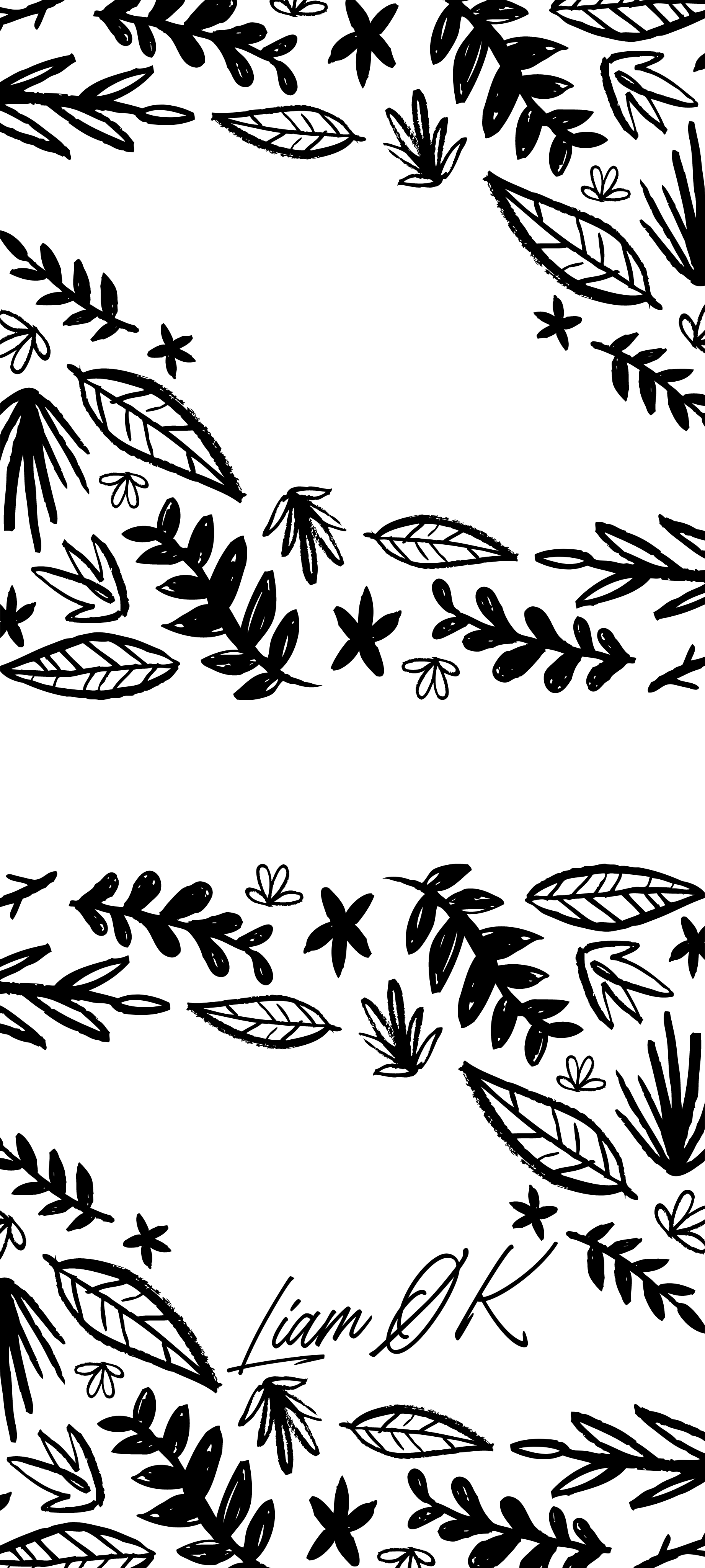 Hojas y Plantas - NFT Blanco y Negro