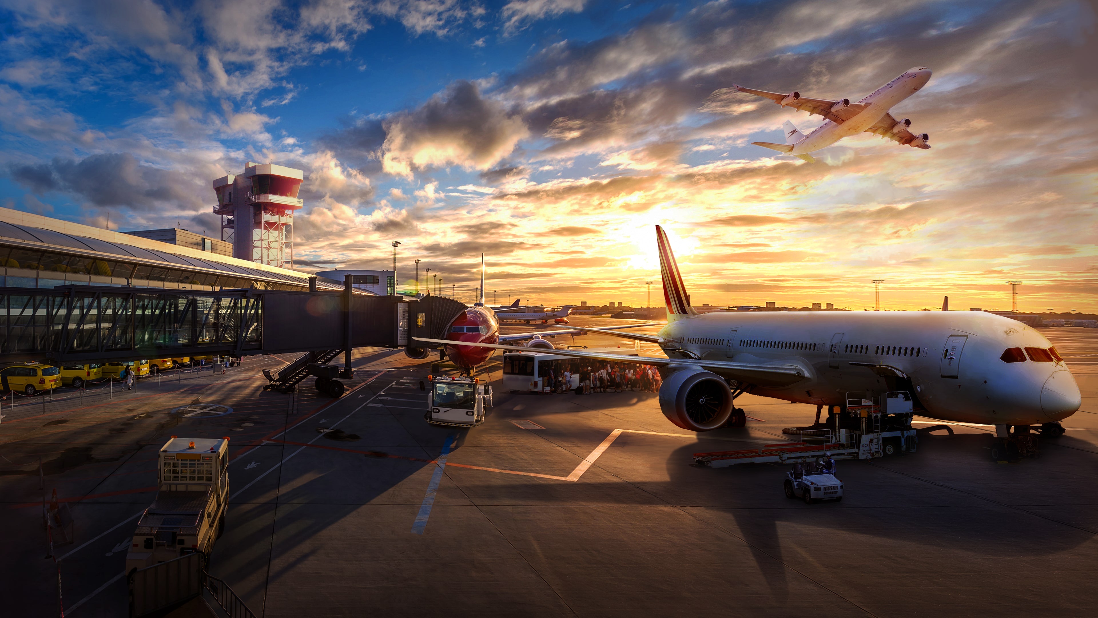 Atardecer en el aeropuerto