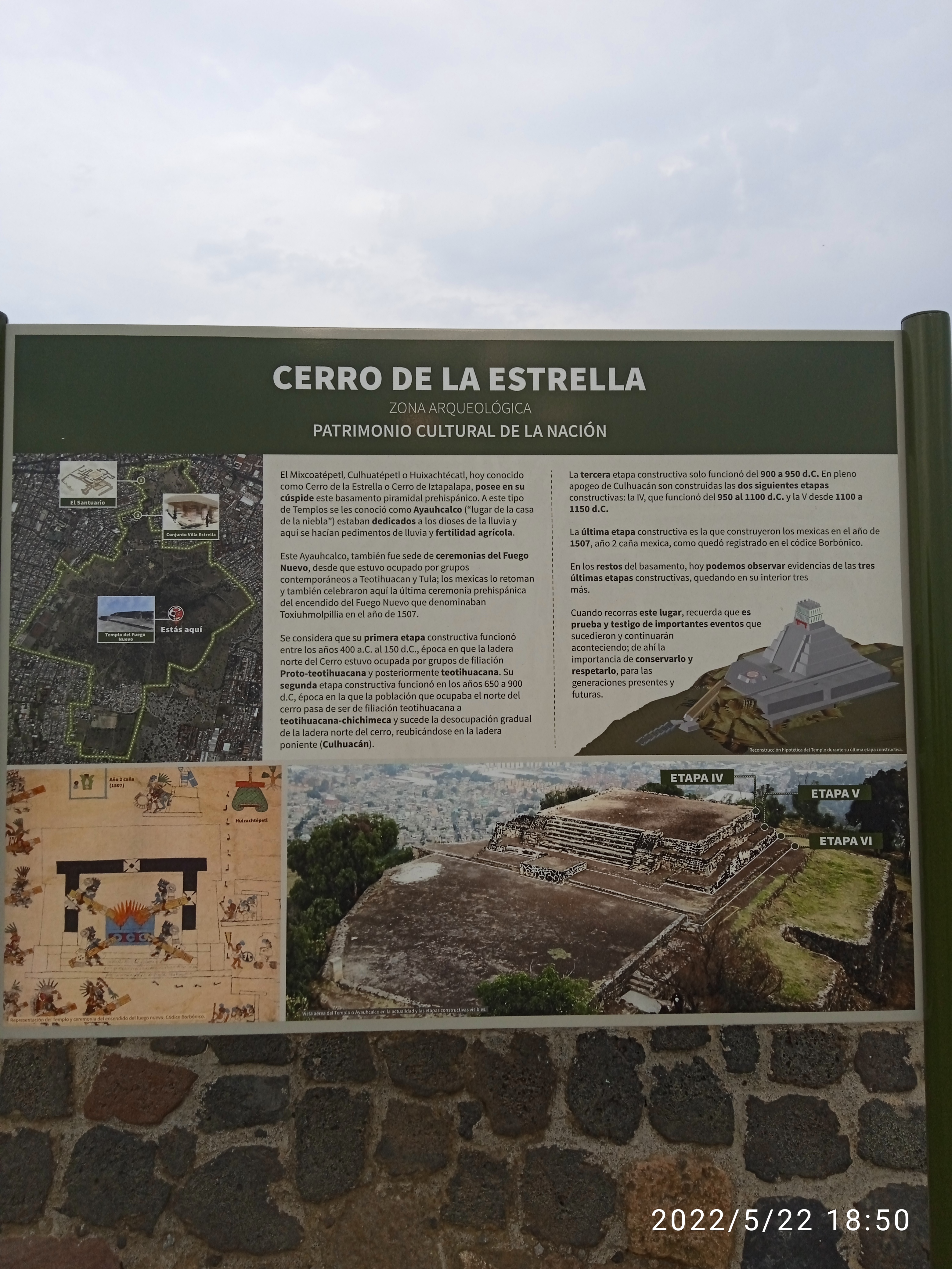 Información de zona arqueológica.